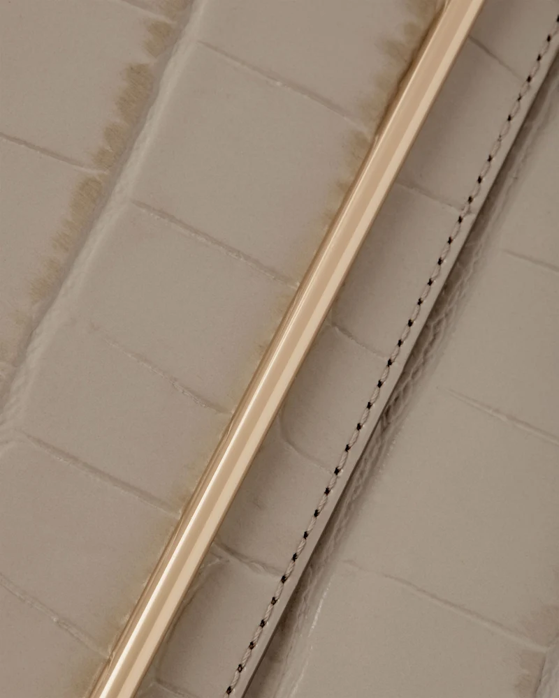 Stylist - Croc-Embossed Leather Light Taupe