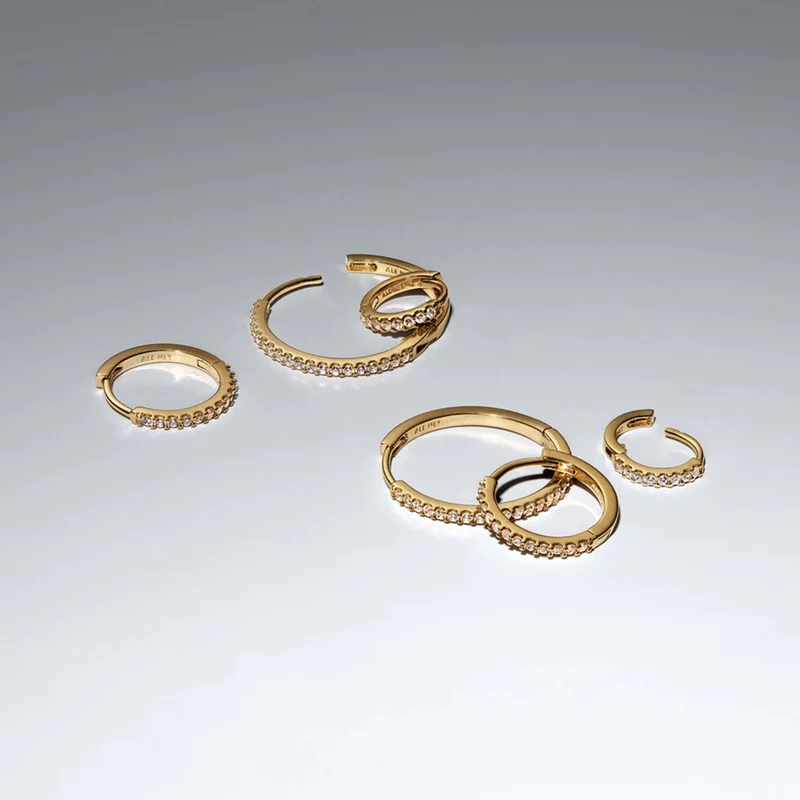 Pandora Timeless Vergoldete Funkelnde Hoop-Ohrringe 264652C01