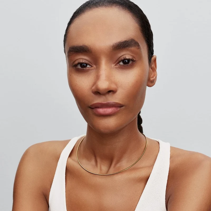 Pandora Moments Vergoldete Tubular Choker Halskette 364705C00-M