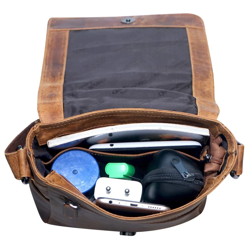 Lee Umhängetasche Herren Klein Schultertasche Damen Leder A5