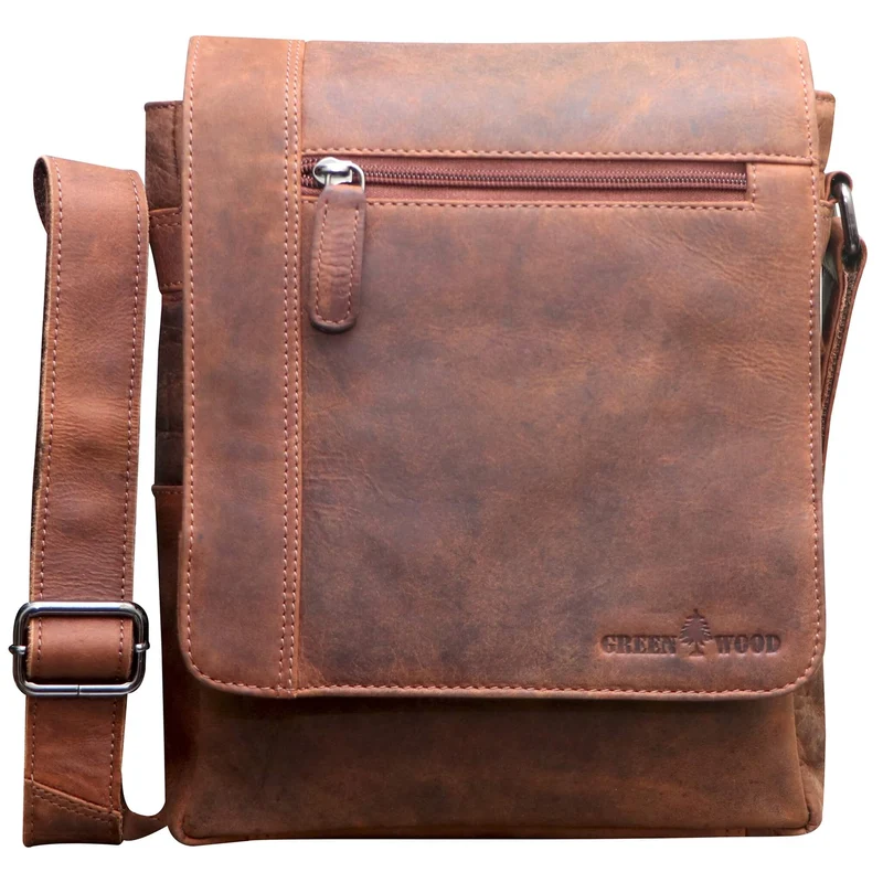 Lee Umhängetasche Herren Klein Schultertasche Damen Leder A5
