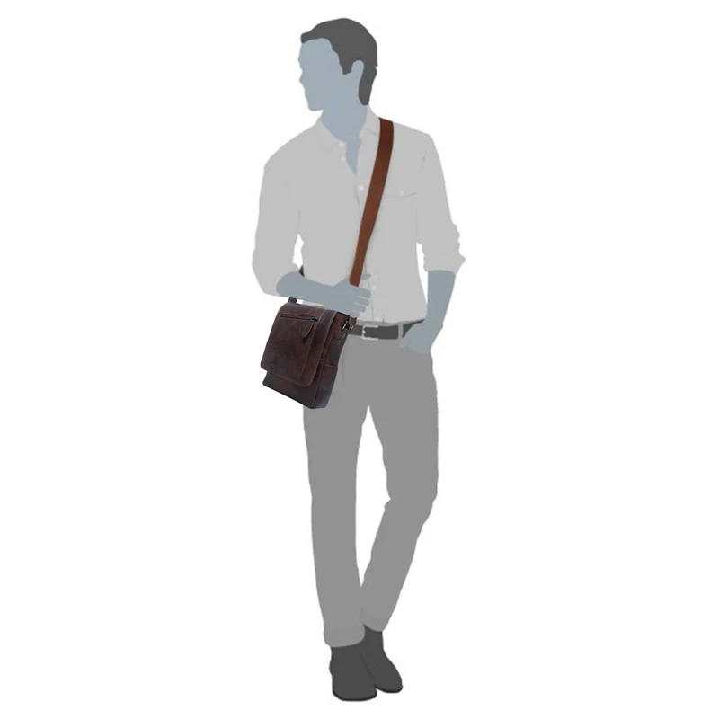 Lee Umhängetasche Herren Klein Schultertasche Damen Leder A5