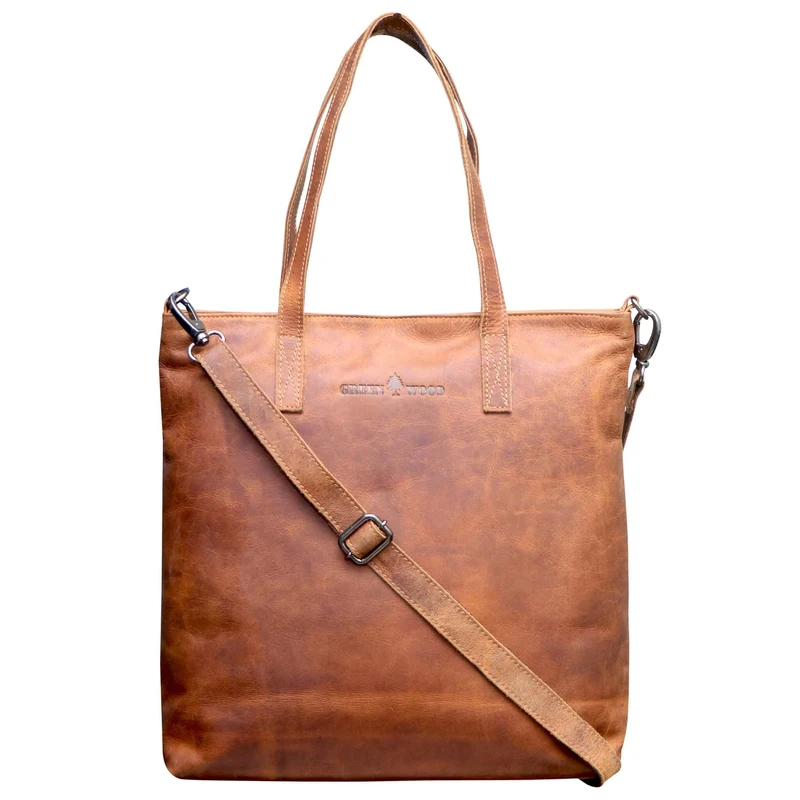 Amy Handtasche Shopper Damen Schultertasche Groß Henkeltasche Leder