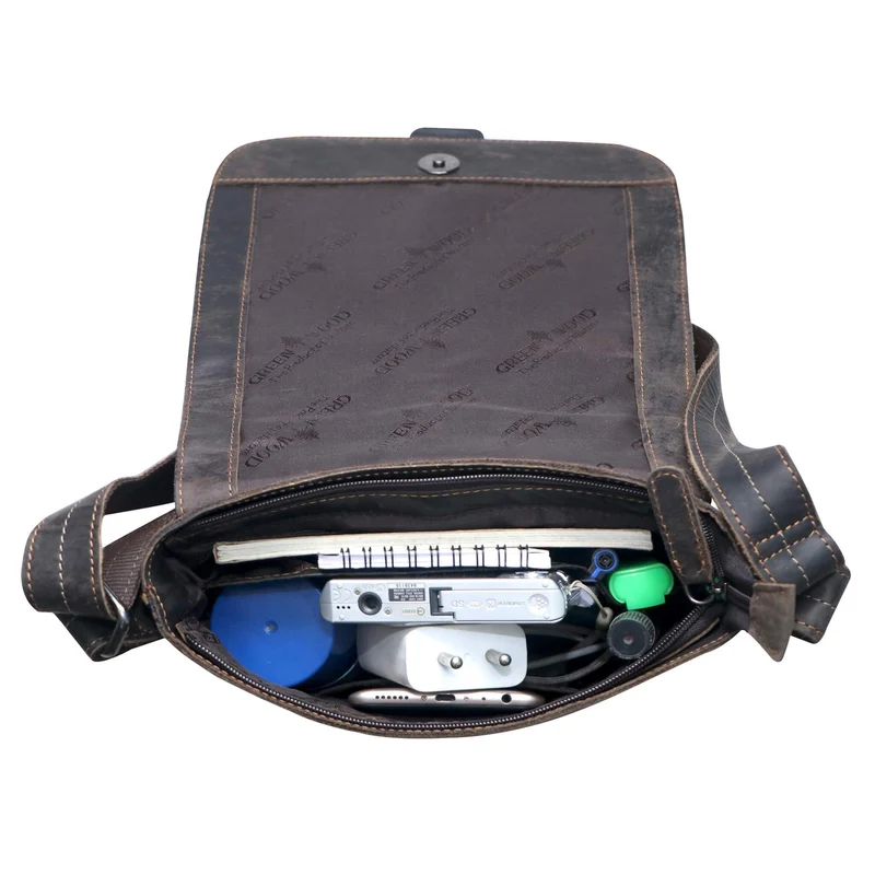 Henrik Umhängetasche Klein Herren Crossbody Tasche Damen Ledertasche
