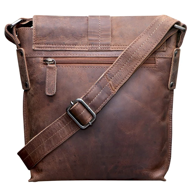 Henrik Umhängetasche Klein Herren Crossbody Tasche Damen Ledertasche