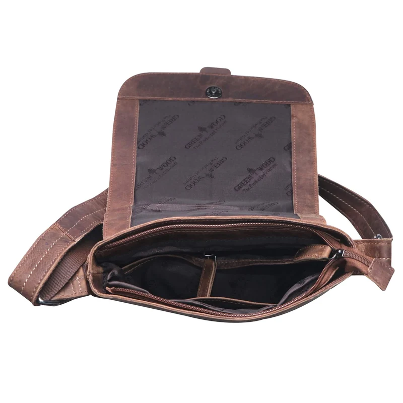 Henrik Umhängetasche Klein Herren Crossbody Tasche Damen Ledertasche