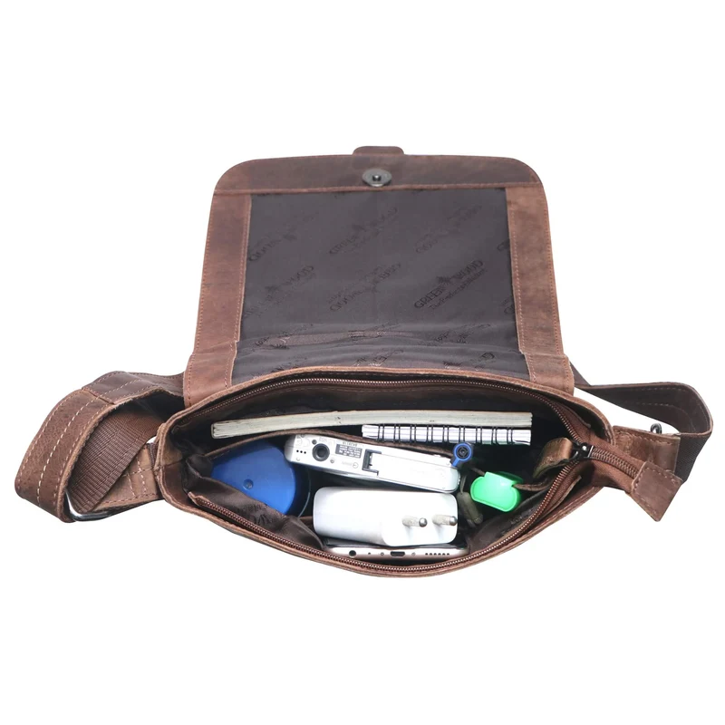 Henrik Umhängetasche Klein Herren Crossbody Tasche Damen Ledertasche