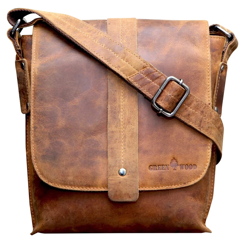 Henrik Umhängetasche Klein Herren Crossbody Tasche Damen Ledertasche