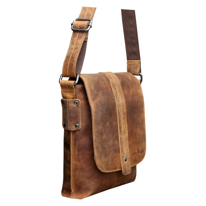 Henrik Umhängetasche Klein Herren Crossbody Tasche Damen Ledertasche