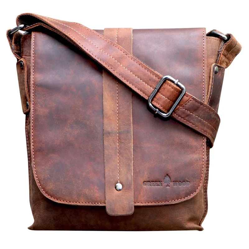 Henrik Umhängetasche Klein Herren Crossbody Tasche Damen Ledertasche