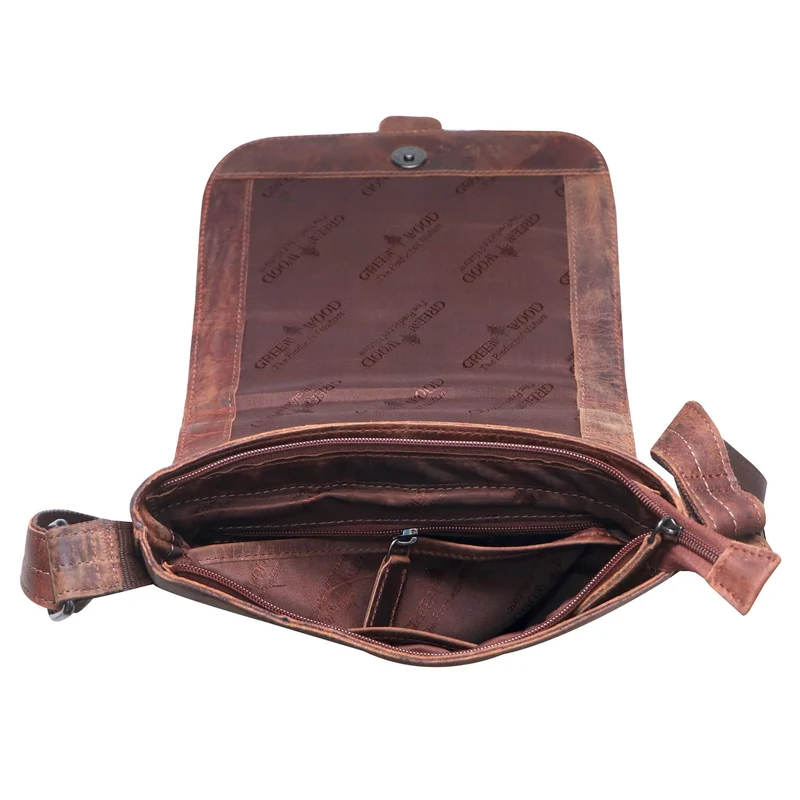 Henrik Umhängetasche Klein Herren Crossbody Tasche Damen Ledertasche