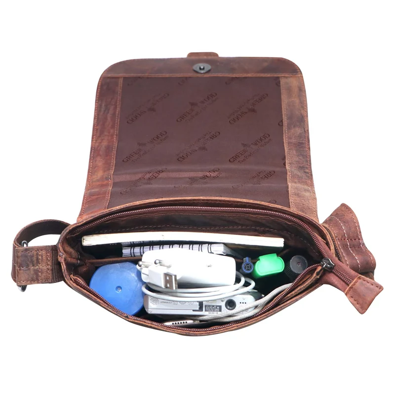 Henrik Umhängetasche Klein Herren Crossbody Tasche Damen Ledertasche