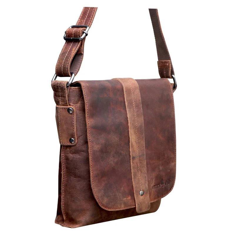 Henrik Umhängetasche Klein Herren Crossbody Tasche Damen Ledertasche