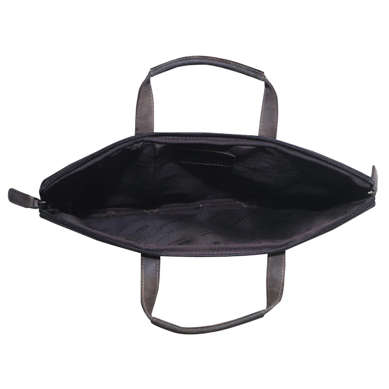 Fred Laptoptasche 17 Zoll Leder mit abnehmbarem Schultergurt Umhängetasche
