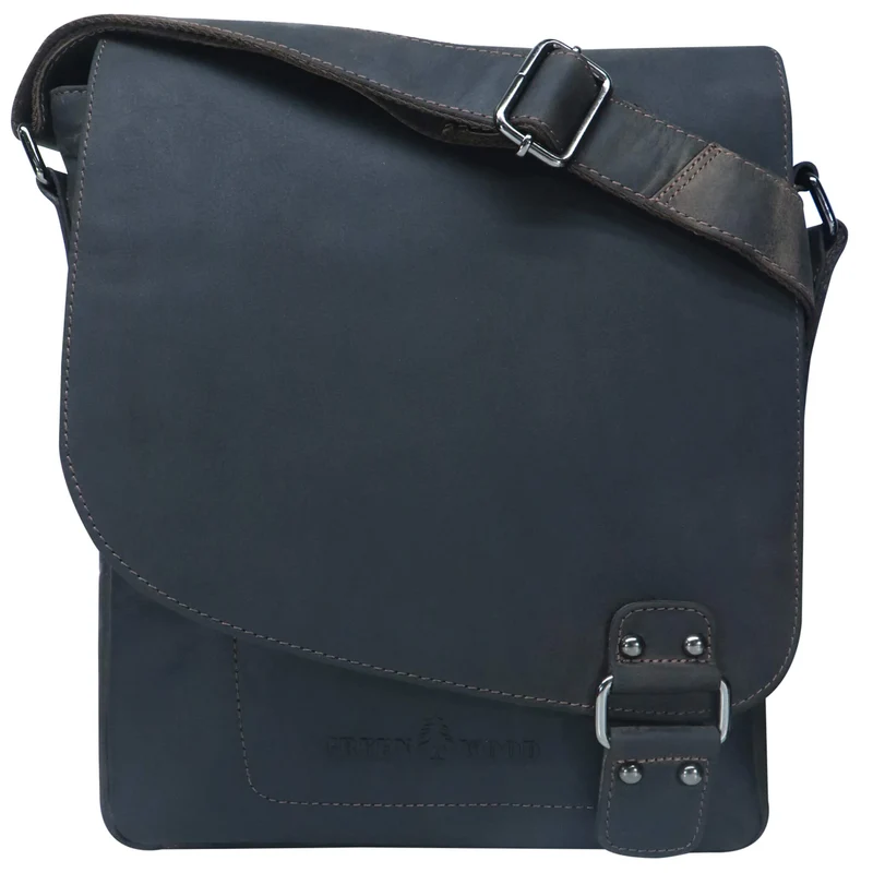 Hedwig Collegetasche Leder Damen Umhängetasche Herren Schultertasche A4