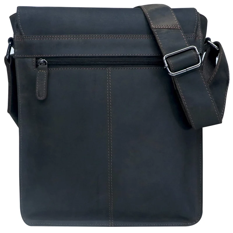 Hedwig Collegetasche Leder Damen Umhängetasche Herren Schultertasche A4