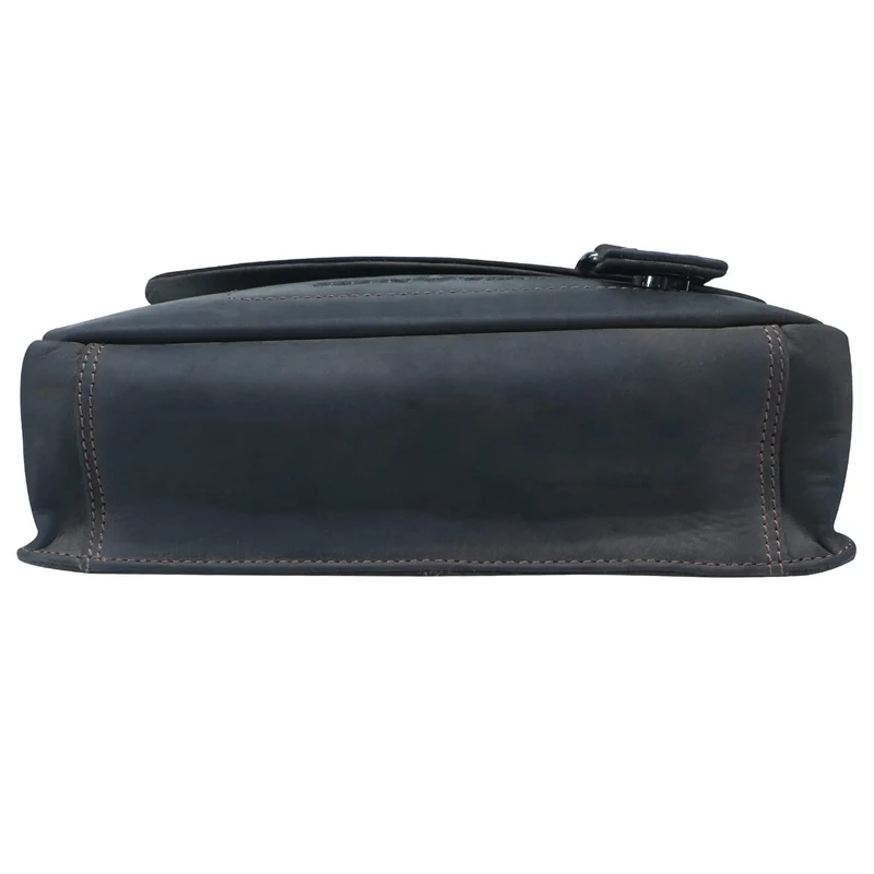 Hedwig Collegetasche Leder Damen Umhängetasche Herren Schultertasche A4