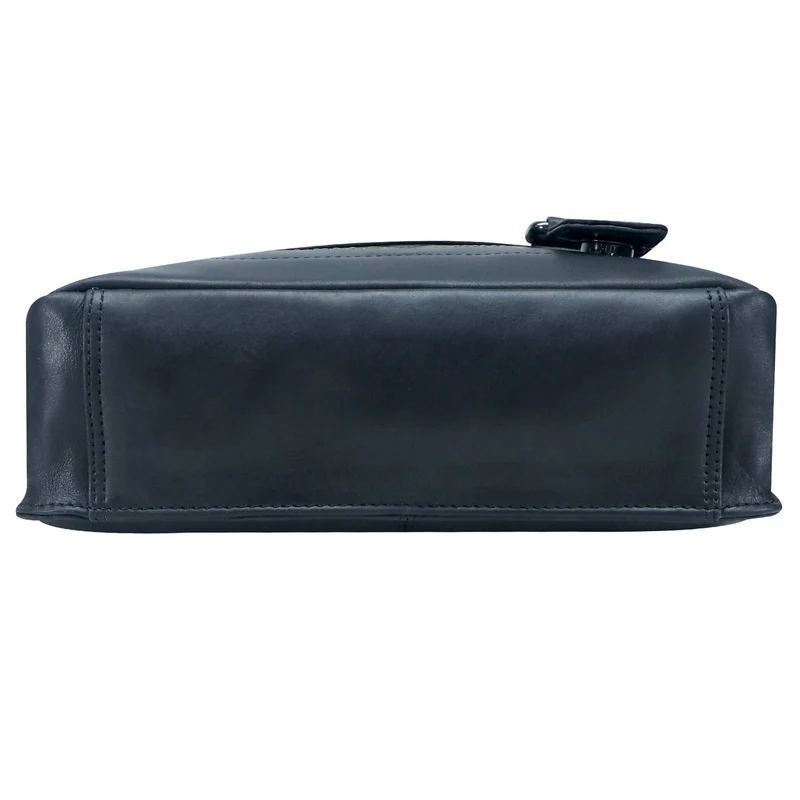 Hedwig Collegetasche Leder Damen Umhängetasche Herren Schultertasche A4