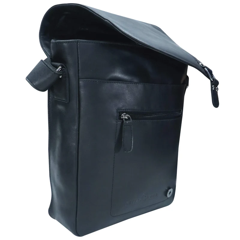 Hedwig Collegetasche Leder Damen Umhängetasche Herren Schultertasche A4