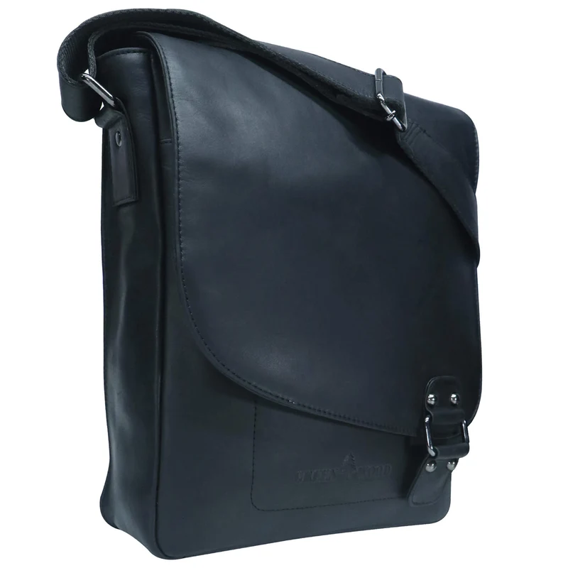 Hedwig Collegetasche Leder Damen Umhängetasche Herren Schultertasche A4