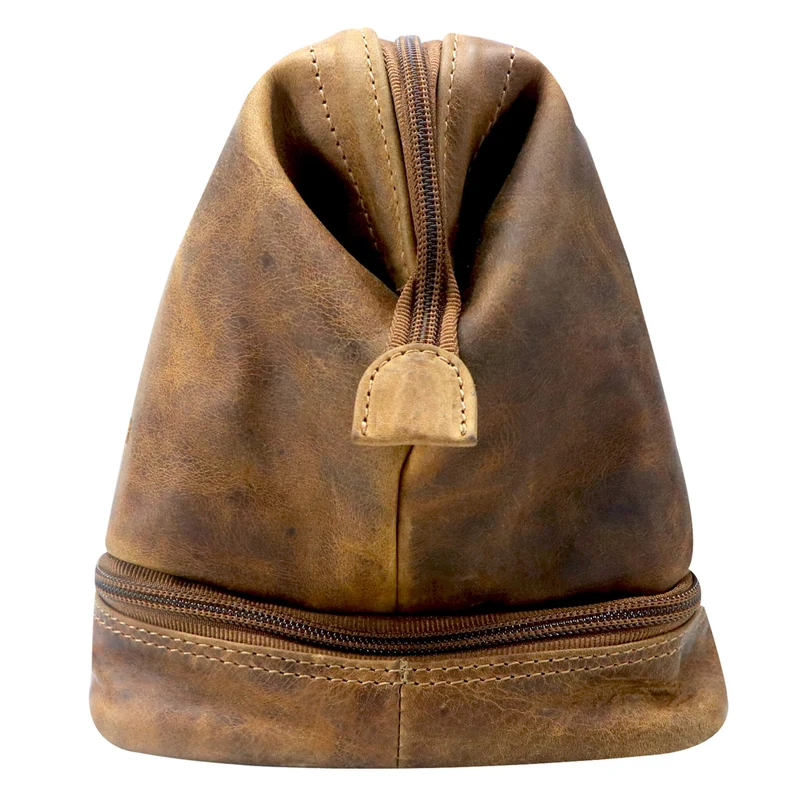 Hans Kosmetiktasche Damen Leder Große Kulturtasche Herren Wasserfest