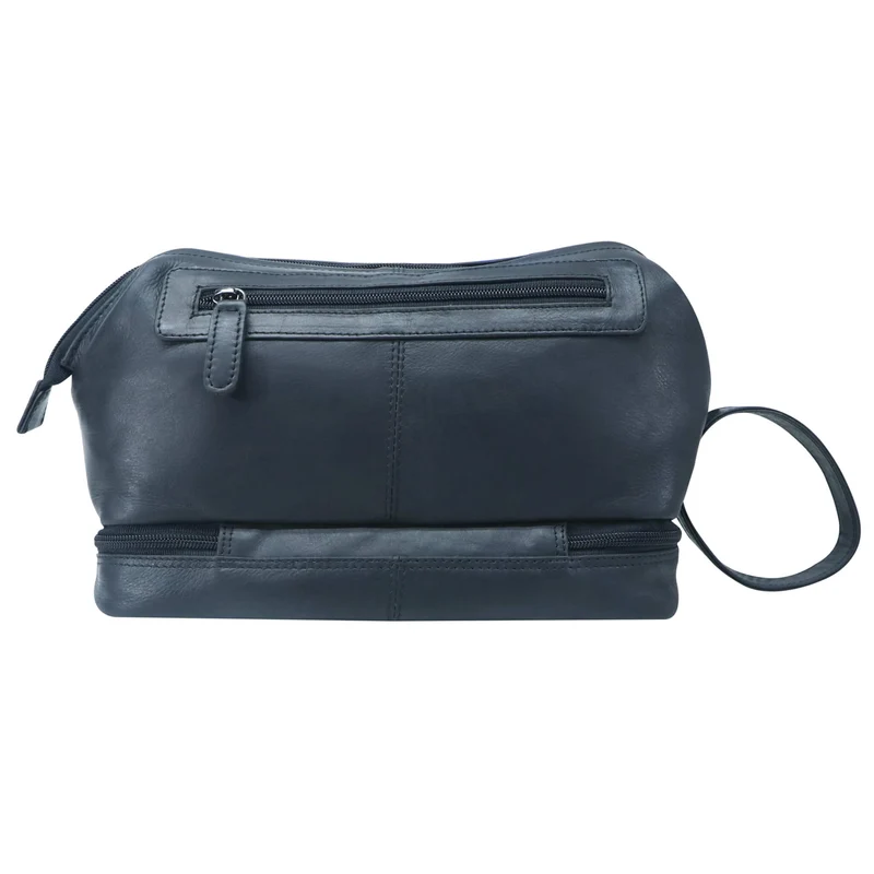 Hans Kosmetiktasche Damen Leder Große Kulturtasche Herren Wasserfest