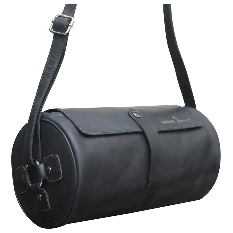 Molinero Zylindertasche Leder Umhängetasche Damen Runde Crossbody Tasche