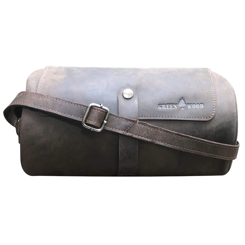 Molinero Zylindertasche Leder Umhängetasche Damen Runde Crossbody Tasche