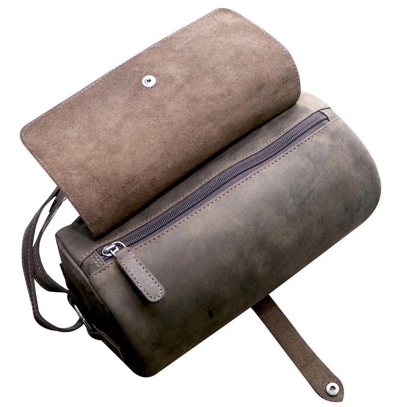 Molinero Zylindertasche Leder Umhängetasche Damen Runde Crossbody Tasche