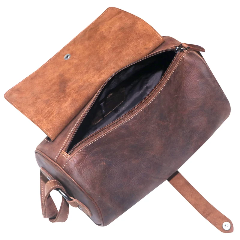 Molinero Zylindertasche Leder Umhängetasche Damen Runde Crossbody Tasche