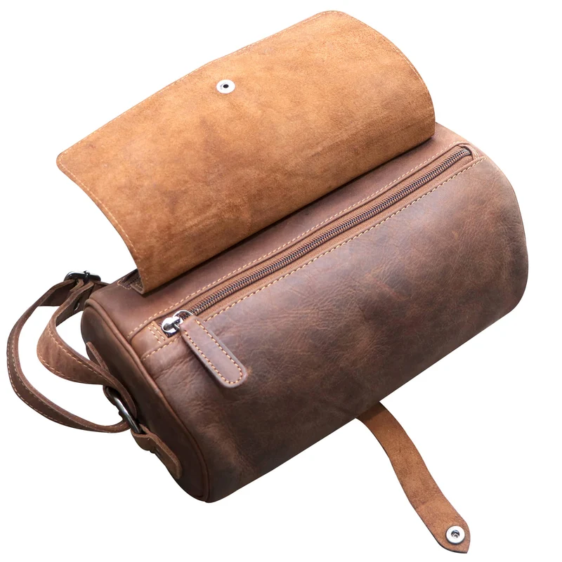 Molinero Zylindertasche Leder Umhängetasche Damen Runde Crossbody Tasche