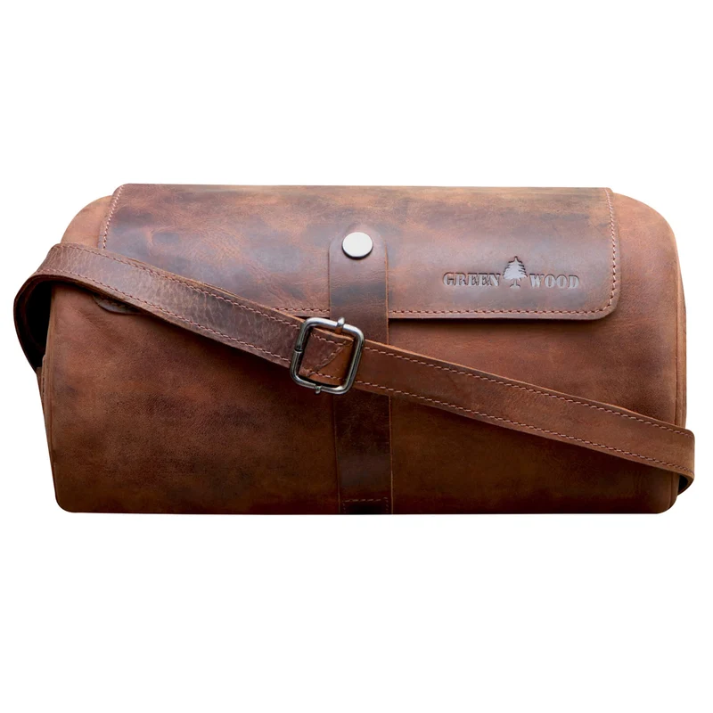 Molinero Zylindertasche Leder Umhängetasche Damen Runde Crossbody Tasche