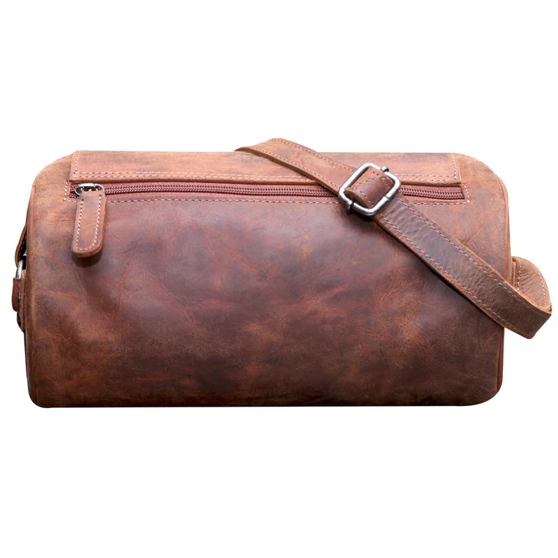 Molinero Zylindertasche Leder Umhängetasche Damen Runde Crossbody Tasche