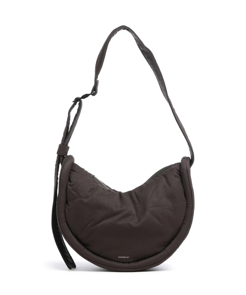 Sandqvist Curve Mini Schultertasche dark brown