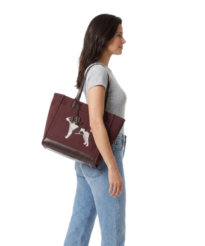 Lauren Ralph Lauren Cameryn Large Shopper dark garnet/chestnut brown