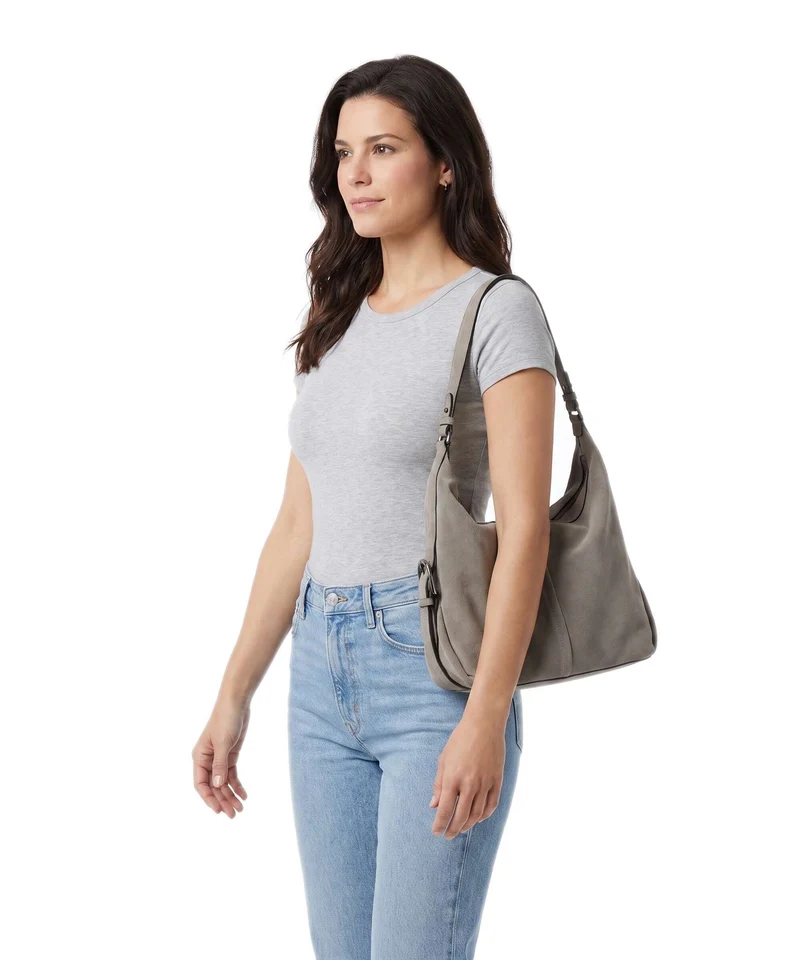 Liebeskind Paris II Hydro Suede M Beuteltasche neutral grey