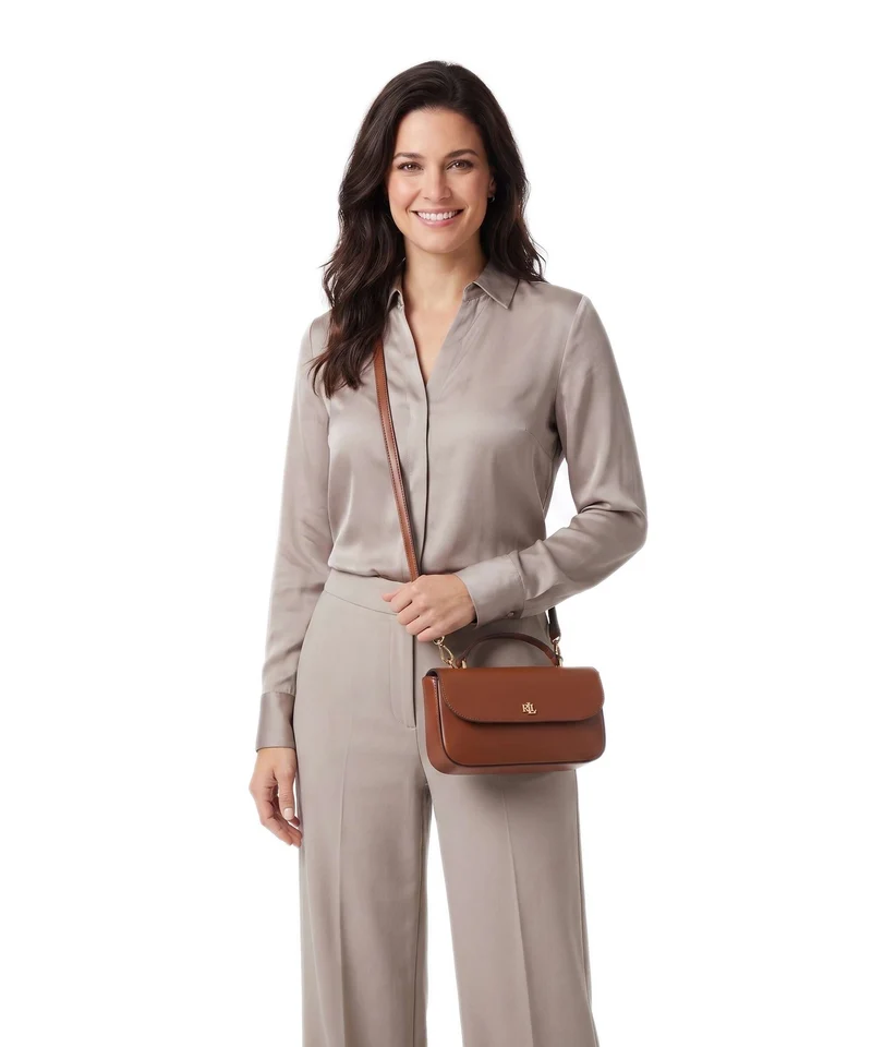 Lauren Ralph Lauren Marcy Large Umhängetasche lauren tan