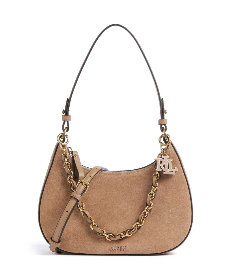 Lauren Ralph Lauren Marcy Medium Schultertasche camel