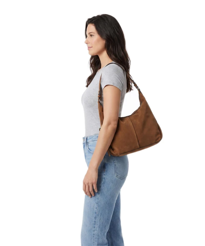 Liebeskind Paris II Hydro Suede M Beuteltasche brown