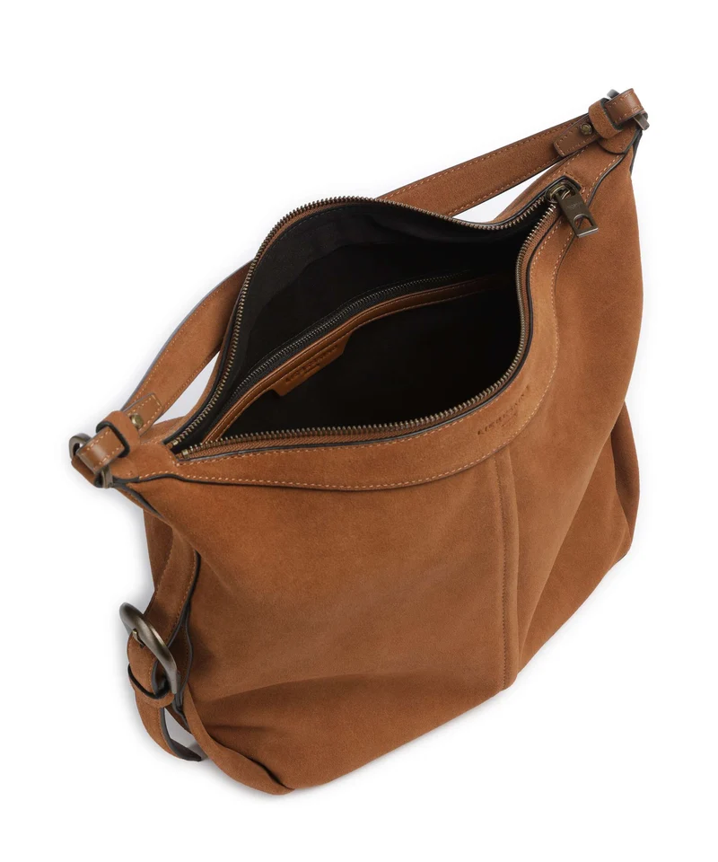 Liebeskind Paris II Hydro Suede M Beuteltasche brown