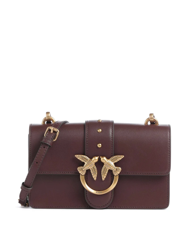 Pinko Love One Mini Umhängetasche borgogna/antique gold