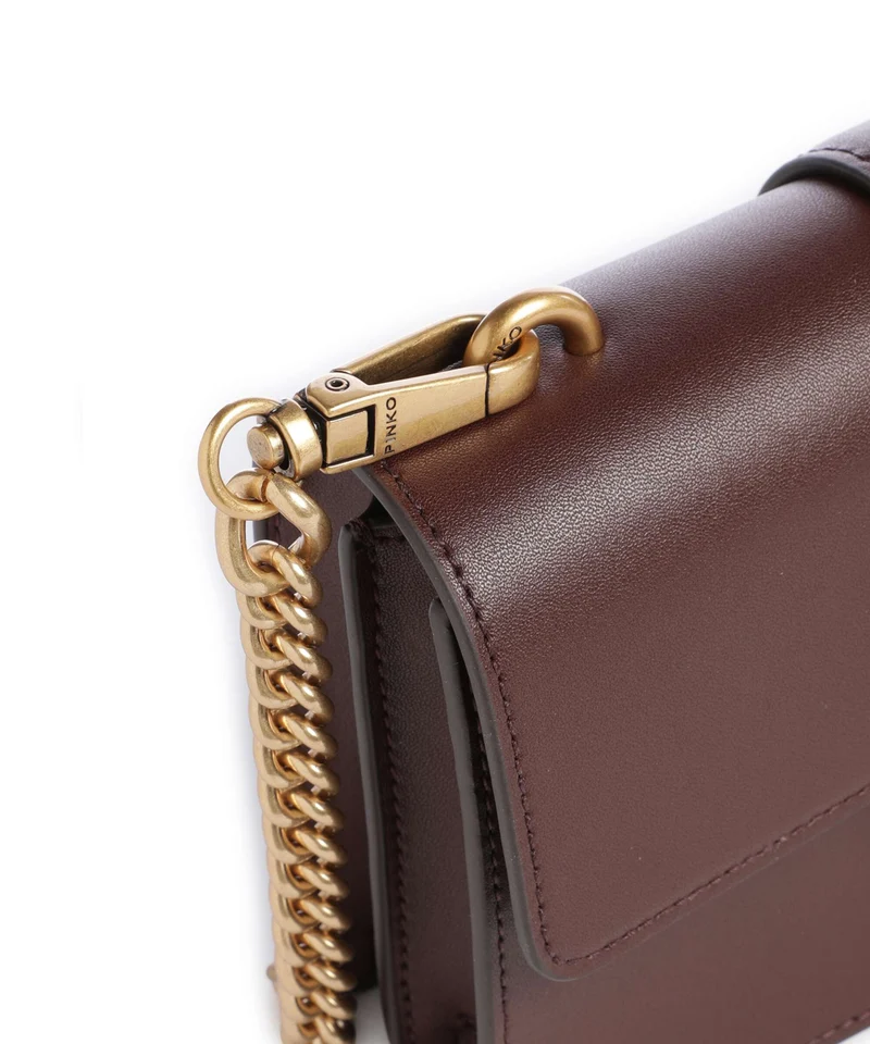 Pinko Love One Mini Umhängetasche borgogna/antique gold