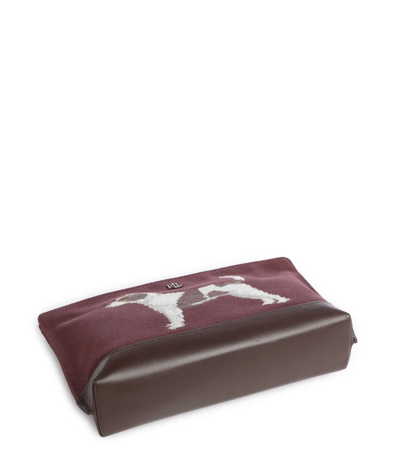 Lauren Ralph Lauren Large Kosmetiktasche dark garnet/chestnut brown
