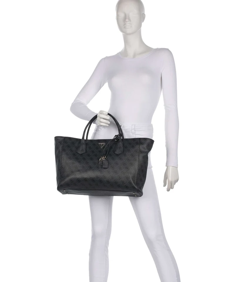Guess Marissa Tech Logo Handtasche coal logo