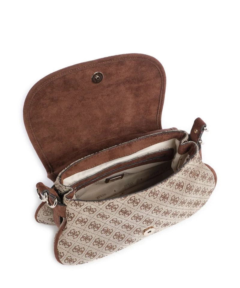 Guess Samantha Schultertasche latte logo/brown
