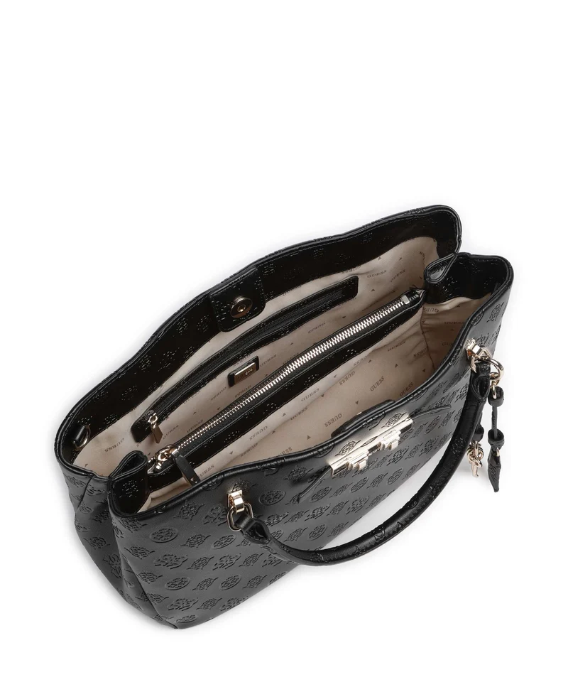 Guess Carmella Girlfriend Handtasche black logo