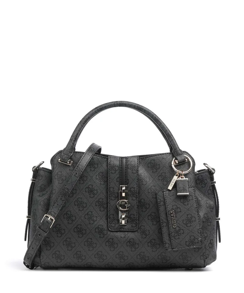 Guess Yvonne Girlfriend Logo Handtasche coal logo