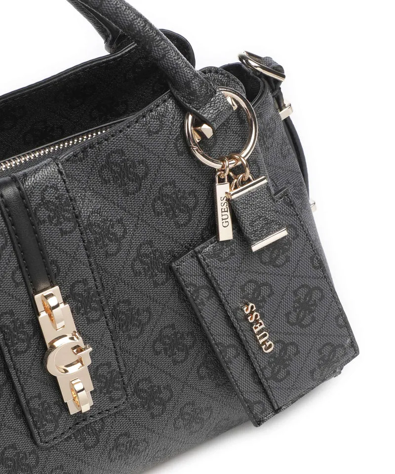 Guess Yvonne Girlfriend Logo Handtasche coal logo