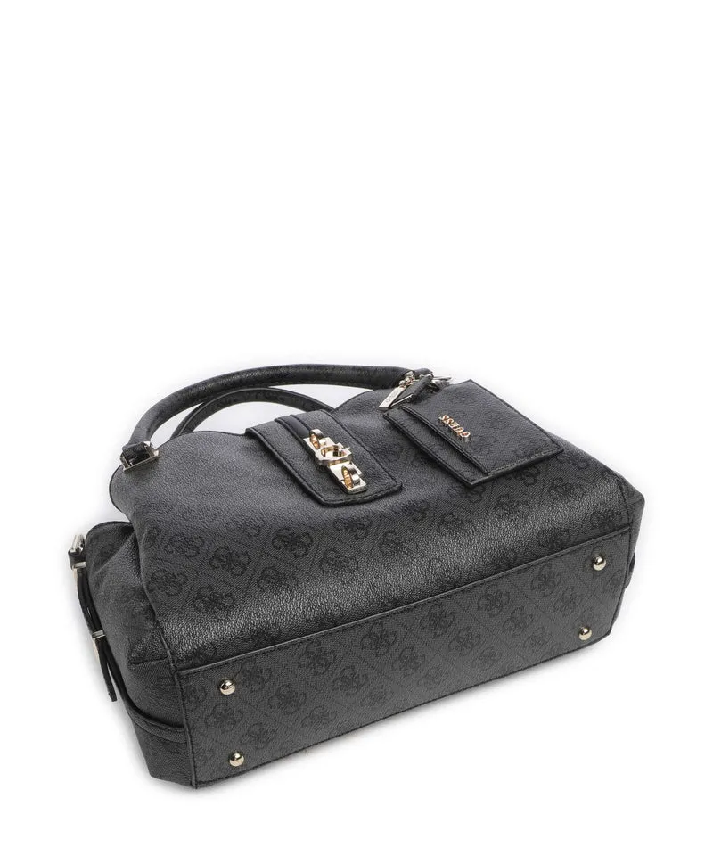 Guess Yvonne Girlfriend Logo Handtasche coal logo