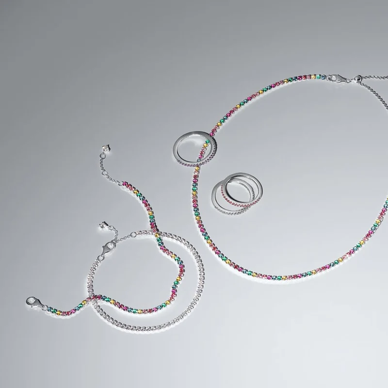 Pandora Timeless Regenbogen Tennis-Halskette 394648C01-40